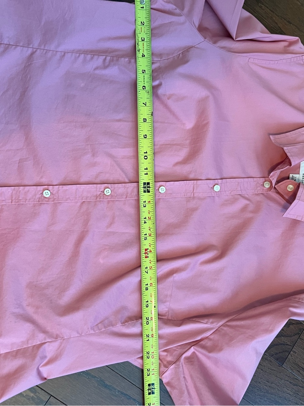 Merona Pink Button-Up Shirt 3/4 sleeve - Picture 8 of 9